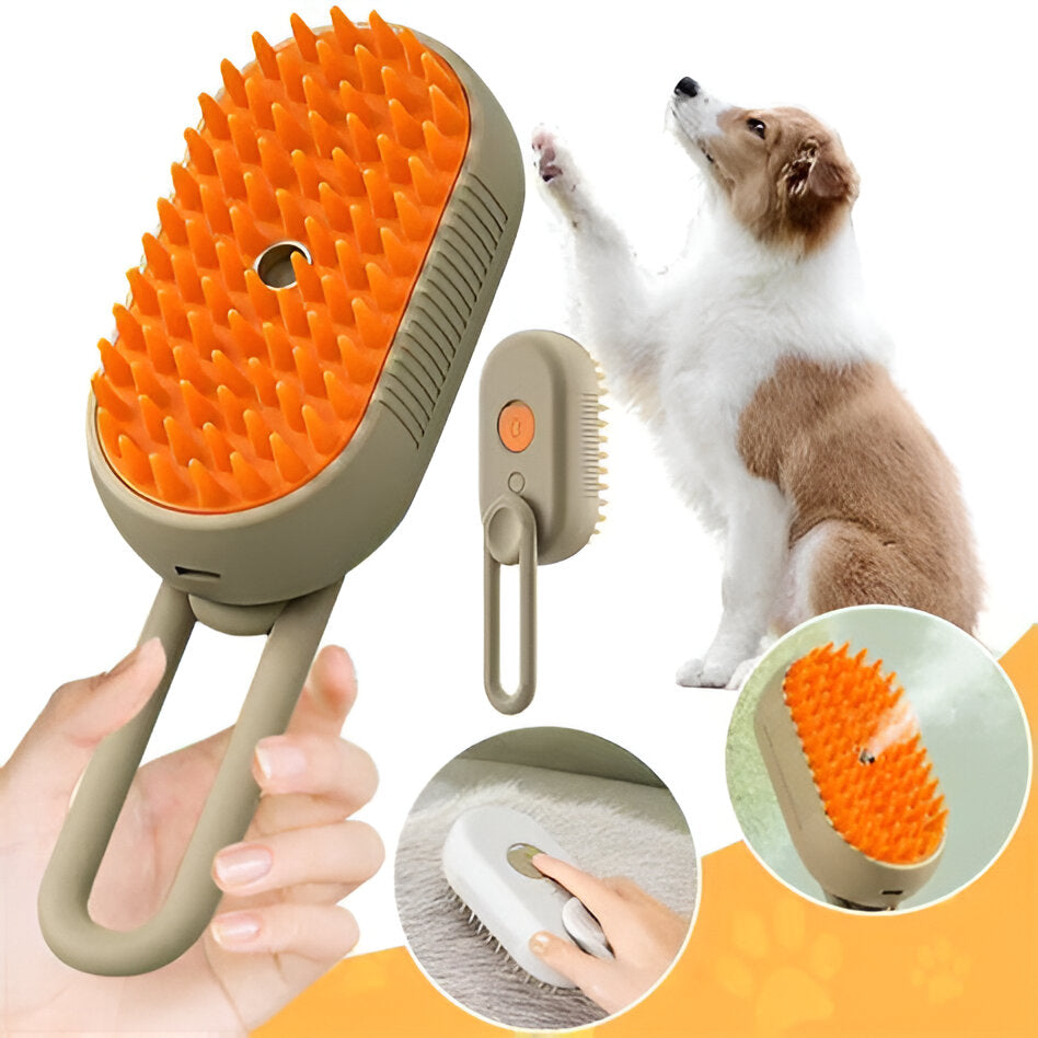 CEPILLO VAPOR CON MANGO PARA MASCOTAS